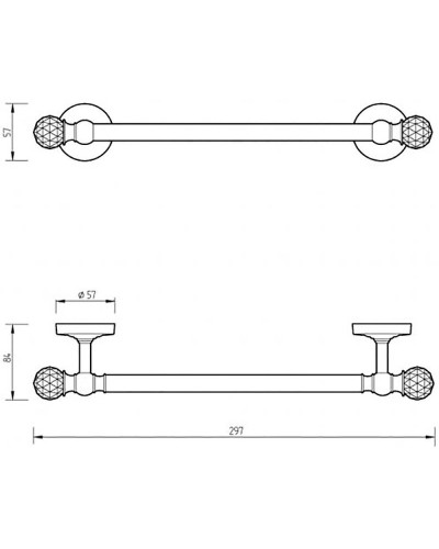 Полотенцедержатель Migliore Amerida 16566 Бронза с кристаллами Swarovski