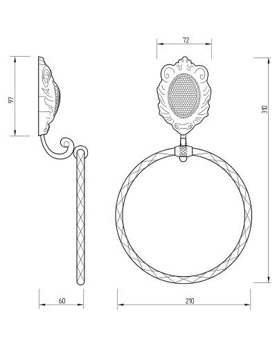 Кольцо для полотенец Migliore Cleopatra 16688 Золото