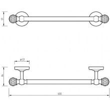 Полотенцедержатель Migliore Amerida 16605 Золото с кристаллами Swarovski