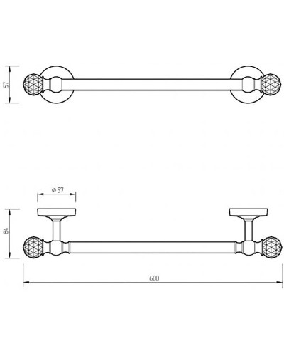 Полотенцедержатель Migliore Amerida 16605 Золото с кристаллами Swarovski