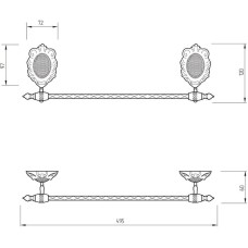 Полотенцедержатель Migliore Cleopatra 16697 Золото