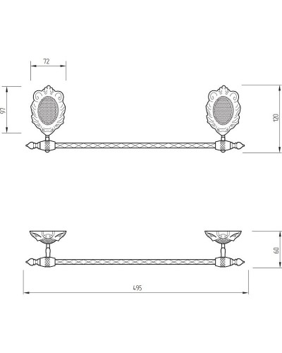 Полотенцедержатель Migliore Cleopatra 16697 Золото