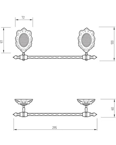 Полотенцедержатель Migliore Cleopatra 16702 Золото
