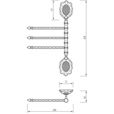 Полотенцедержатель Migliore Cleopatra 16645 поворотный Бронза