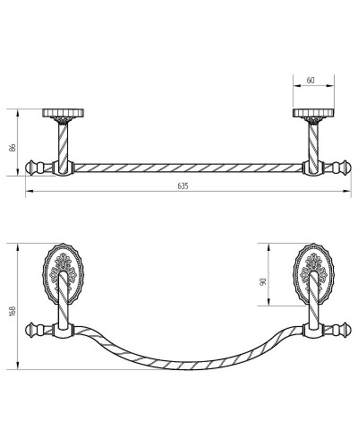 Полотенцедержатель Migliore Edera 16948 Золото