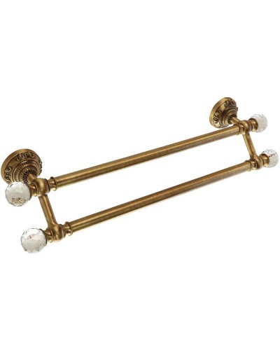 Полотенцедержатель Migliore Cristalia 16777 двойной Бронза с кристаллами Swarovski