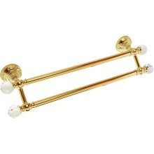 Полотенцедержатель Migliore Cristalia 16844 двойной Золото с кристаллами Swarovski