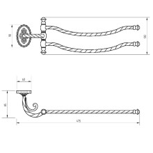 Полотенцедержатель Migliore Edera 16949 поворотный Золото