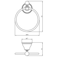 Кольцо для полотенец Migliore Provance 17696 Золото