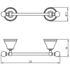 Полотенцедержатель Migliore Provance 17636 Бронза