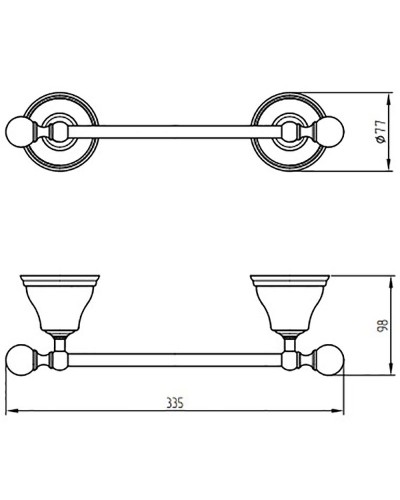 Полотенцедержатель Migliore Provance 17636 Бронза