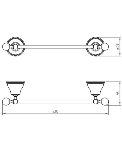 Полотенцедержатель Migliore Provance 17637 Бронза