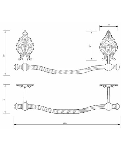 Полотенцедержатель Migliore Elisabetta 17007 Бронза
