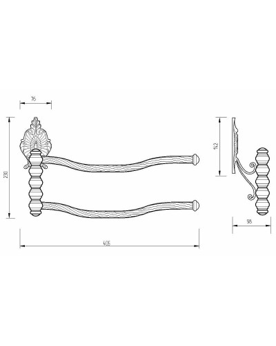 Полотенцедержатель Migliore Elisabetta 17073 поворотный Золото