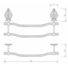 Полотенцедержатель Migliore Elisabetta 17074 Золото