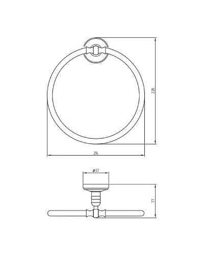 Кольцо для полотенец Migliore Mirella 17172 Бронза