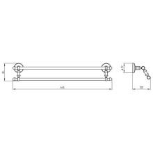 Полотенцедержатель Migliore Mirella 17335 двойной Золото