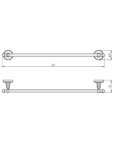 Полотенцедержатель Migliore Mirella 17181 Бронза