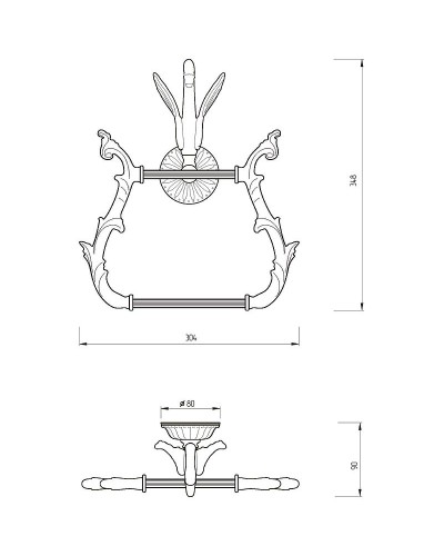 Полотенцедержатель Migliore Luxor 26227 Золото