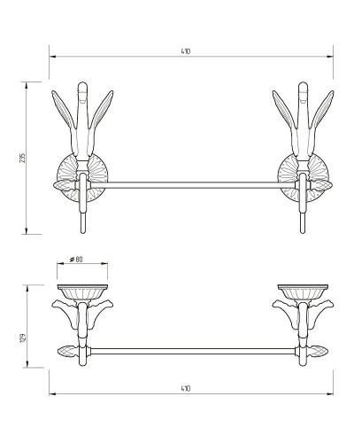 Полотенцедержатель Migliore Luxor 26145 Золото