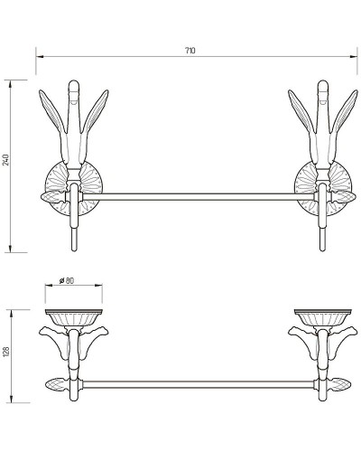 Полотенцедержатель Migliore Luxor 26133 Золото