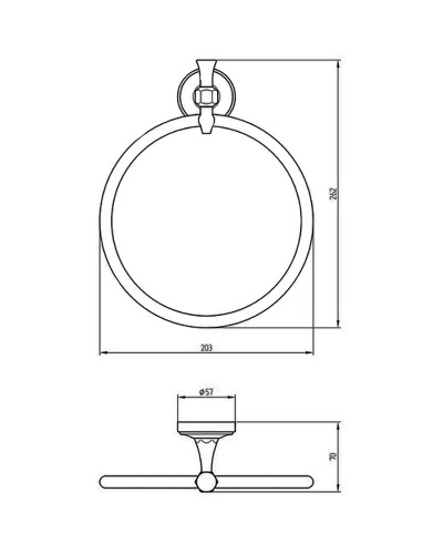 Кольцо для полотенец Migliore Fortuna 27687 Бронза