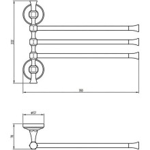 Полотенцедержатель Migliore Fortuna 27678 поворотный Золото