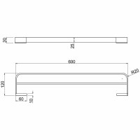 Полотенцедержатель Allen Brau Infinity 6.21013-31 Черная матовая