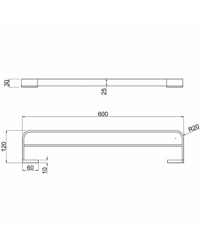 Полотенцедержатель Allen Brau Infinity 6.21013-00 Хром