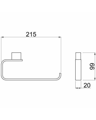 Полотенцедержатель Allen Brau Infinity 6.21010-00 Хром
