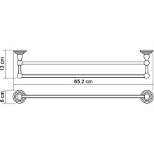 Полотенцедержатель WasserKRAFT Isar K-7340 двойной Темная бронза