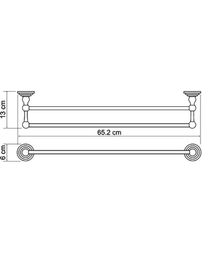 Полотенцедержатель WasserKRAFT Isar K-7340 двойной Темная бронза