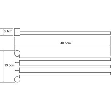 Полотенцедержатель WasserKRAFT Isar K-1633 поворотный Темная бронза