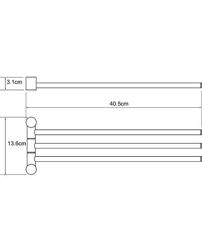 Полотенцедержатель WasserKRAFT Isar K-1633 поворотный Темная бронза