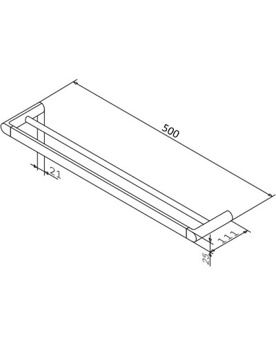 Полотенцедержатель AM.PM Inspire A50335400 двойной Хром