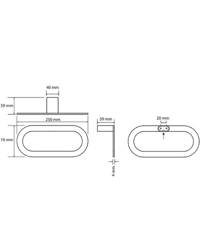 Кольцо для полотенец Bemeta Organic 157104381 Хром
