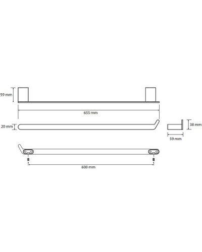 Полотенцедержатель Bemeta Organic 157104371 Хром