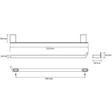 Полотенцедержатель Bemeta Organic 157104361 Хром