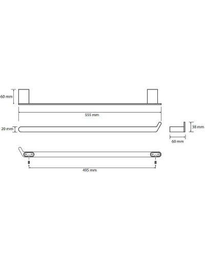 Полотенцедержатель Bemeta Organic 157104361 Хром