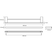 Полотенцедержатель Bemeta Organic 157104051 двойной Хром