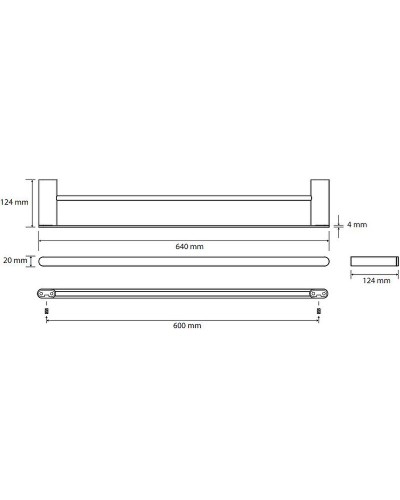 Полотенцедержатель Bemeta Organic 157104051 двойной Хром