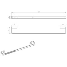 Полотенцедержатель Boheme Q 10942-SGM Оружейная сталь глянцевая