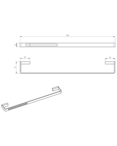 Полотенцедержатель Boheme Q 10942-NB Никель брашированный