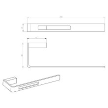 Полотенцедержатель Boheme Q 10945-SGM Оружейная сталь глянцевая