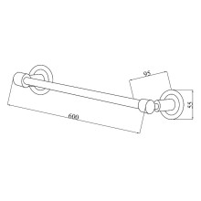 Полотенцедержатель Boheme Murano Cristal 10902-CRST-СH Хром