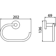 Полотенцедержатель Timo Saona 13050/18 Черное золото
