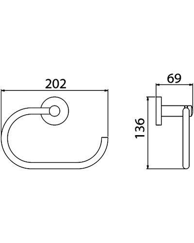 Полотенцедержатель Timo Saona 13050/18 Черное золото