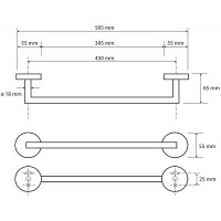 Полотенцедержатель Bemeta Brilo 161204020 Золото