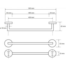 Полотенцедержатель Bemeta Sablo 160204020 Золото матовое