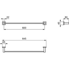 Полотенцедержатель Ideal Standard IOM E2197AA Хром